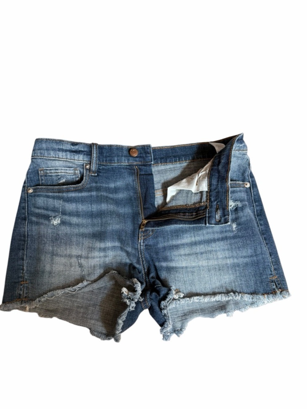 Pistola Denim Frayed Raw Hem Women's Shorts 2” Medium Wash Blue Size 29 Festival - Picture 4 of 6